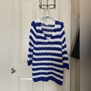 Blue and white striped sweater. Gap. Size M.
